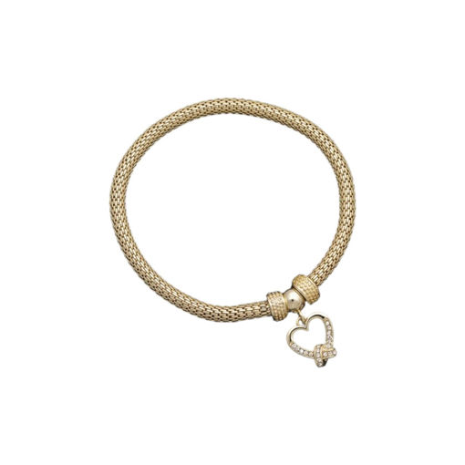 Picture of LOVE KNOT HEART GOLD BRACELET